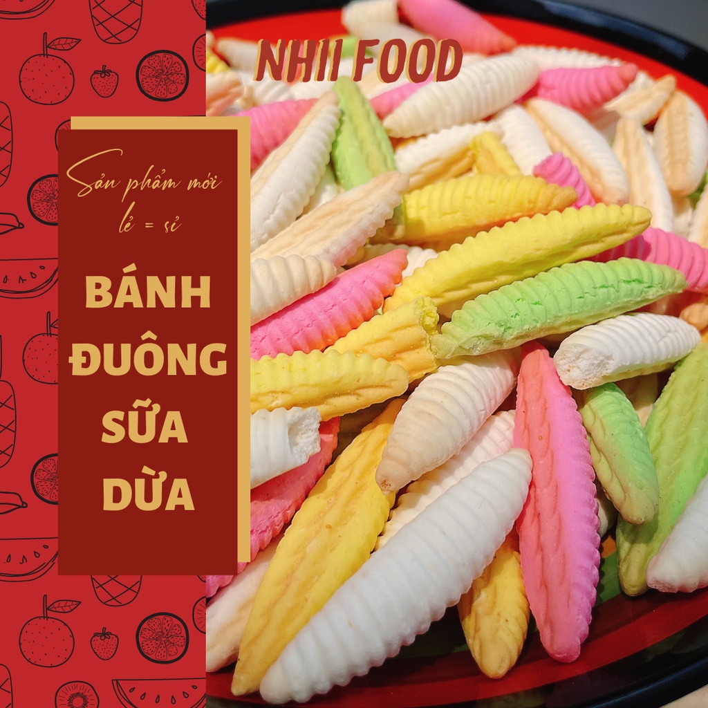 300GR Bánh đuông dừa mix vị, bánh con sâu NHII FOOD thực phẩm sạch nhà làm