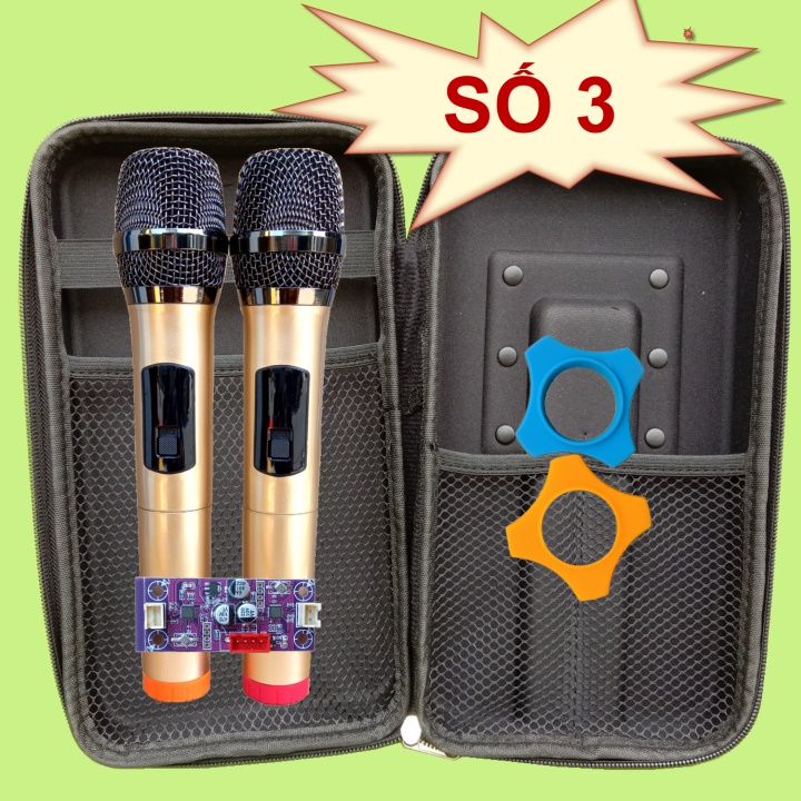 Micro không dây cho loa kéo kèm bóp và vòng chống lăn