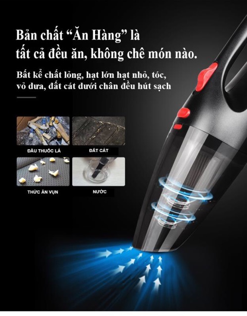 Máy hút bụi mini cầm tay không dây hút trên mọi bề mặt, hàng cao cấp