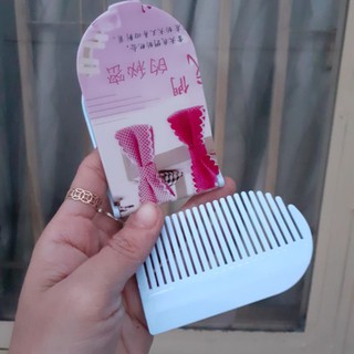 Gương soi kèm lược bỏ bóp mini (kt: 5.8×9.5cm)