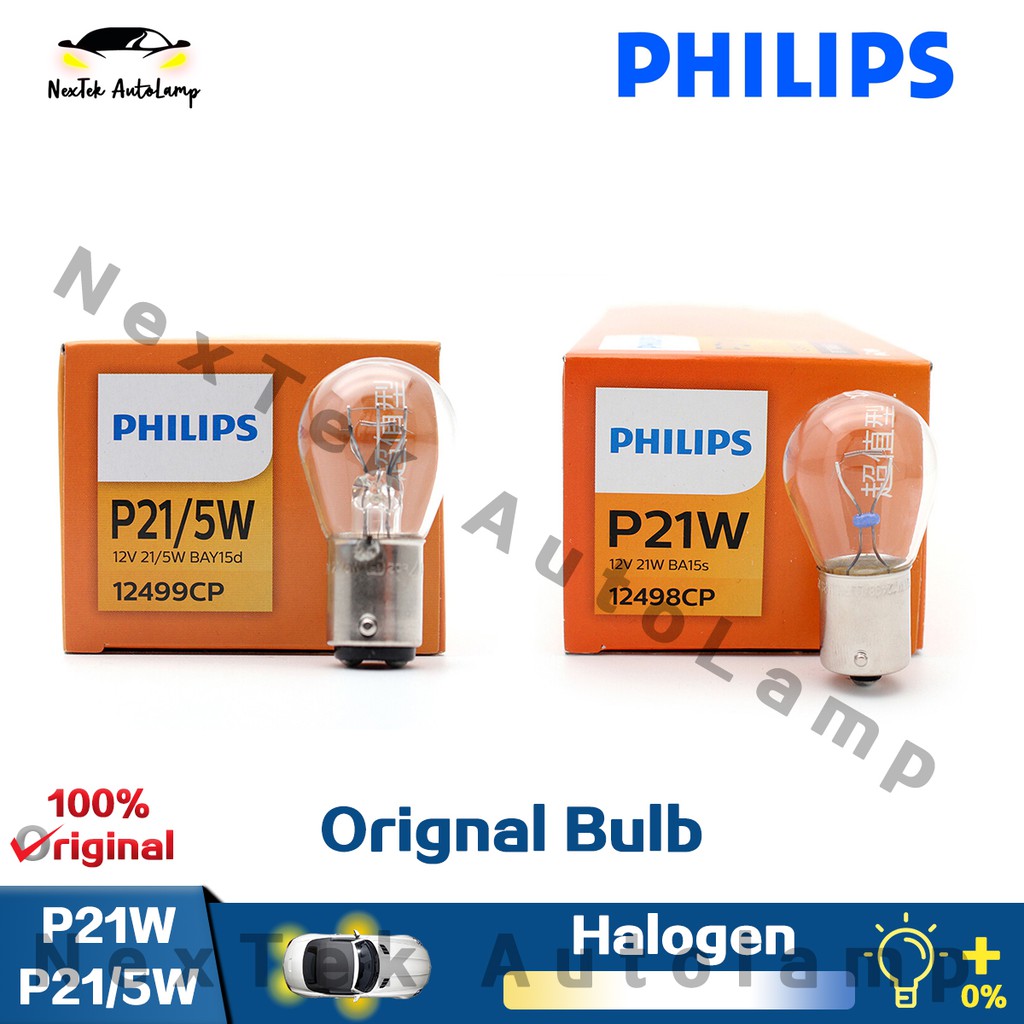 Bóng Đèn Philips Tiêu Chuẩn P21/5W S25 BAY15d 12V P21W BA15s 1156 1157 12499 12498(1 Bóng)