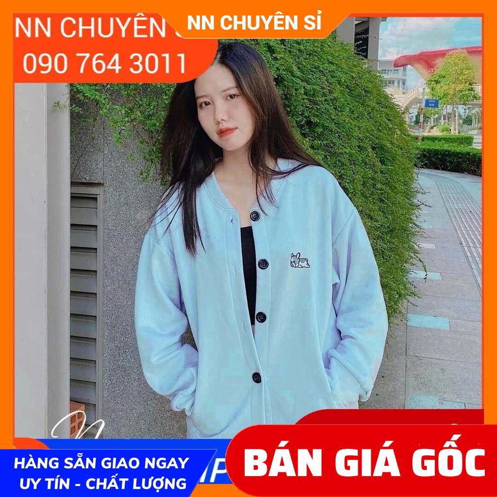 ÁO KHOÁC NỈ BÔNG CARDIGAN THÊU CÚN CỰC HOT AKN27 ⚡100% ẢNH THẬT⚡