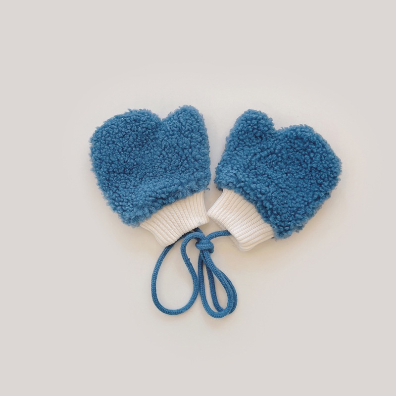 Găng Tay Vải Lông Mềm Mại Ấm Áp Xinh Xắn Cho Bé