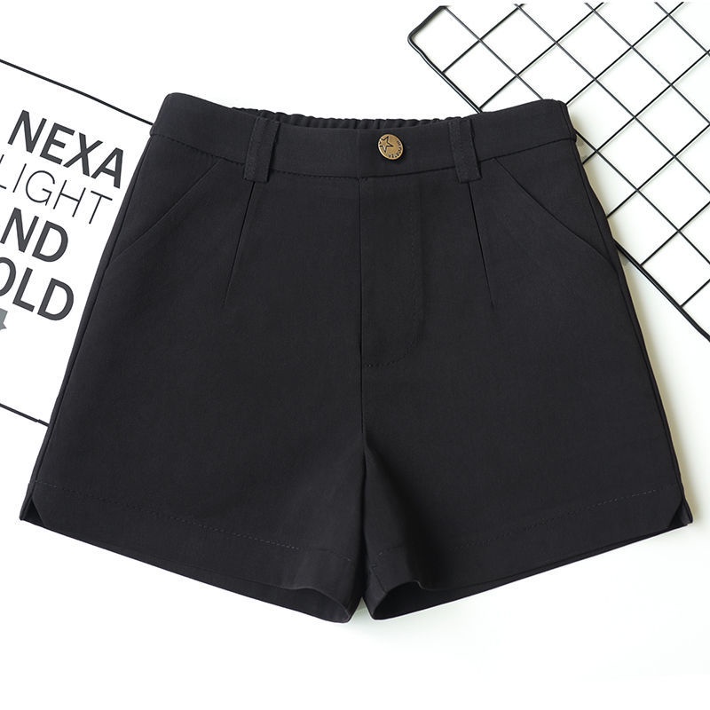 Summer new shorts women's high waist A- line wide-leg pants spring wear all-match elastic waist loose casual suit pants