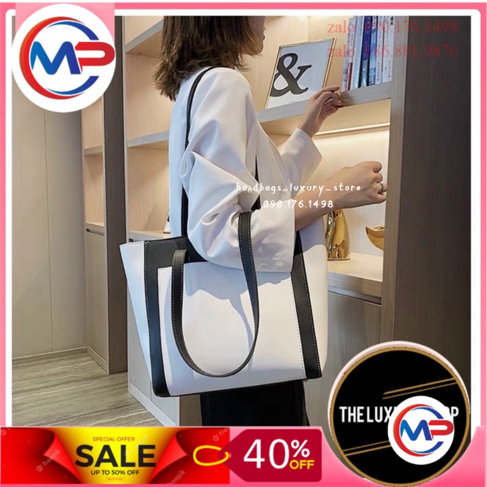 SALE túi tote nữ da mềm phối màu cực đẹp SHOP LUXURY