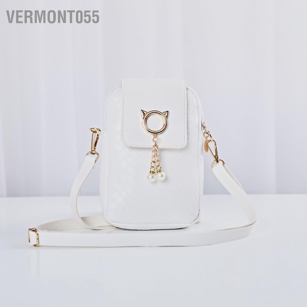 Vermont055 Túi đeo vai nhỏ Da PU thời trang Ins Style Ví điện thoại di động dành cho phụ nữ