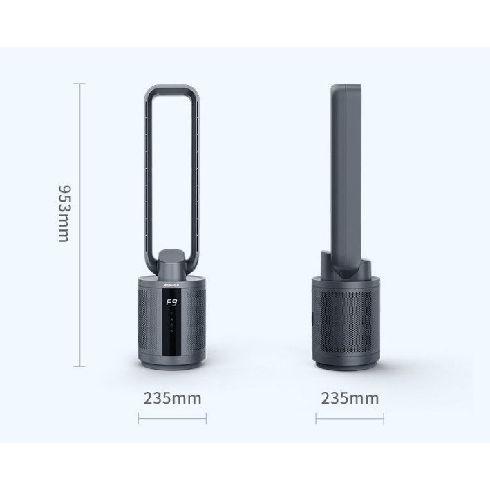 Quạt không cánh kiêm Máy Lọc Không Khí 9 tốc độ gió XIAOMI Daewoo F9 PRO sang trọng lọc bụi mịn chống ô nhiễm thông minh