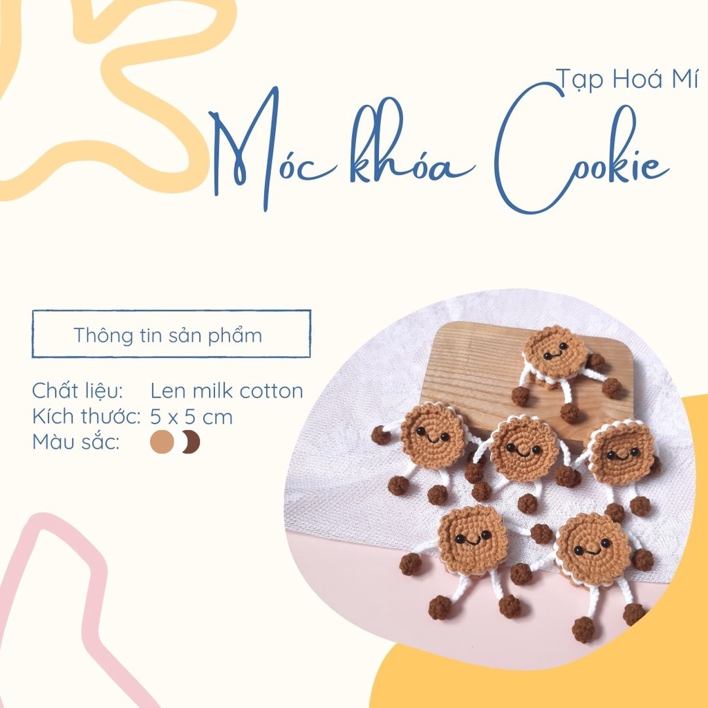 MÓC KHÓA COOKIE NHẢY MÚA LEN HANDMADE