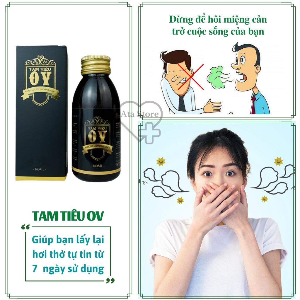 Nước Xúc Miệng Thảo Dược Tam Tiêu OV - Hết Hôi Miệng, Viêm Loét  Miệng, Đau Răng Viêm Lợi Chảy Máu Chân Răng