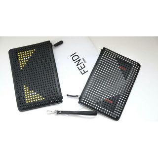 Ví cluth fendi mắt vàng mắt đỏ hàng full box sz 27 cm