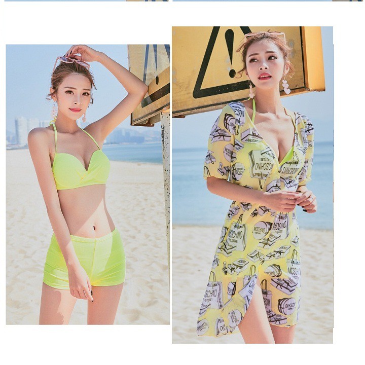 BIkini Bộ Bơi họa tiết lạ kèm áo choàng | BigBuy360 - bigbuy360.vn