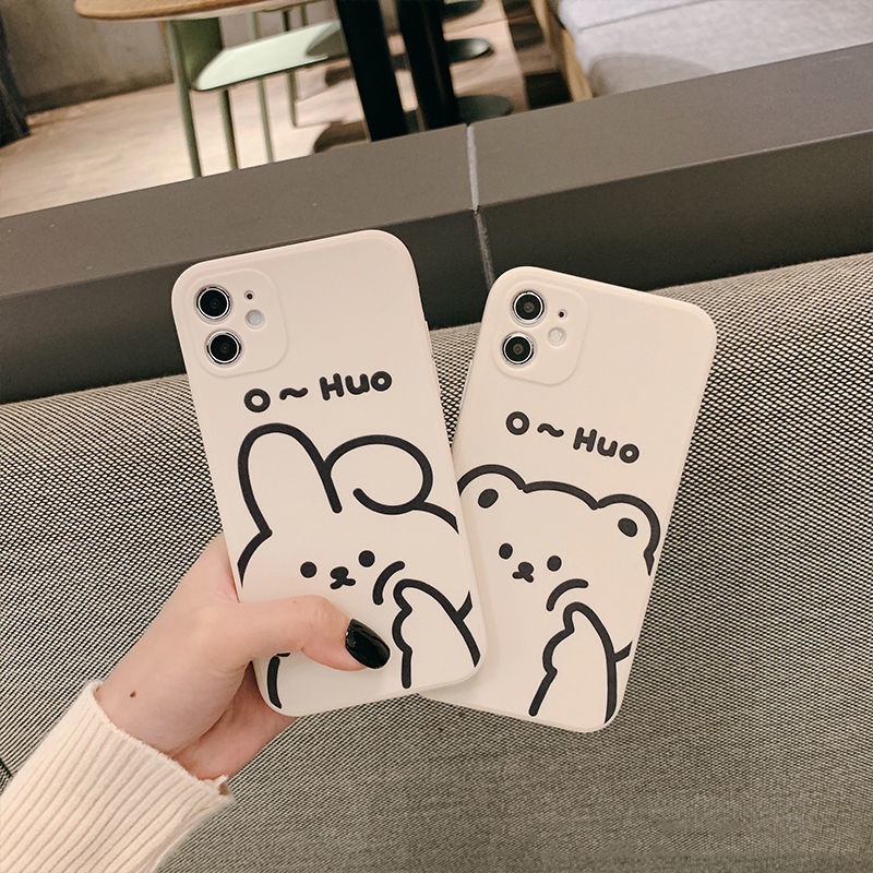 Ốp lưng gấu o hou cute xỉu cho nhiều dòng máy cảu iphone/samsung/oppo/realme/xiaomi/vivo