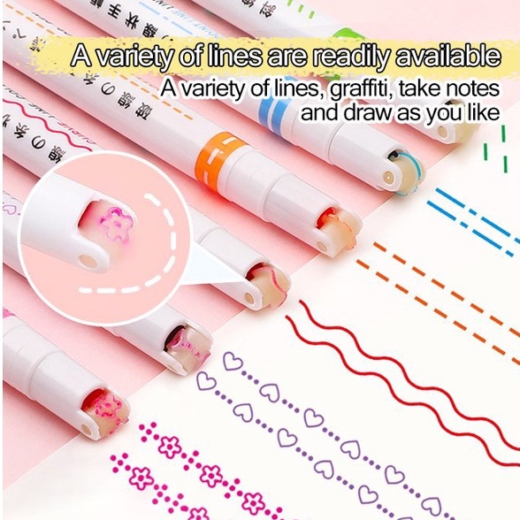Bút Highlight Bút Đánh Dấu Nhanh Khô Hình Bông Hoa Nhiều Màu Sắc