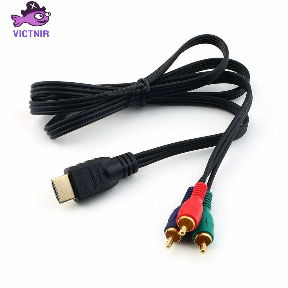 【victnir.vn】3ft HDMI-compatible Male To 3 RCA Video Audio AV Adapter Cable Converter