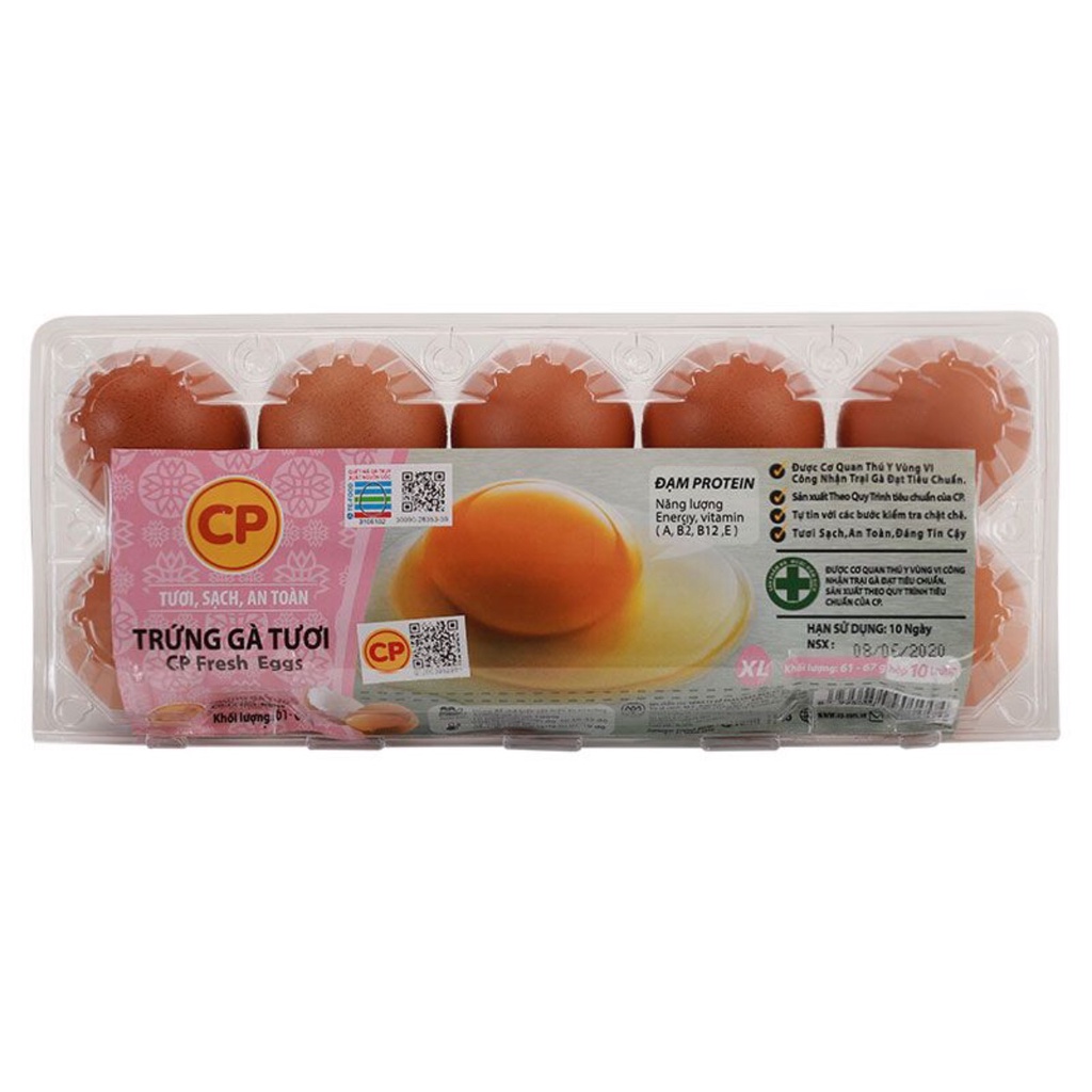 Trứng gà CP (Vĩ 10 trứng)
