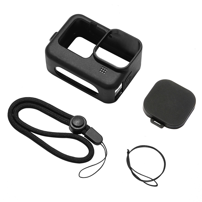 Vỏ Silicon Bảo Vệ Chống Rơi Kèm Nắp Đậy Ống Kính Thể Thao Cho Gopro 10 9