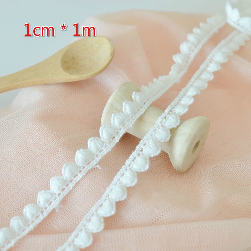 Cuộn Chỉ Cotton 1cm * 1m Hình Trái Tim Trang Trí Rèm Cửa