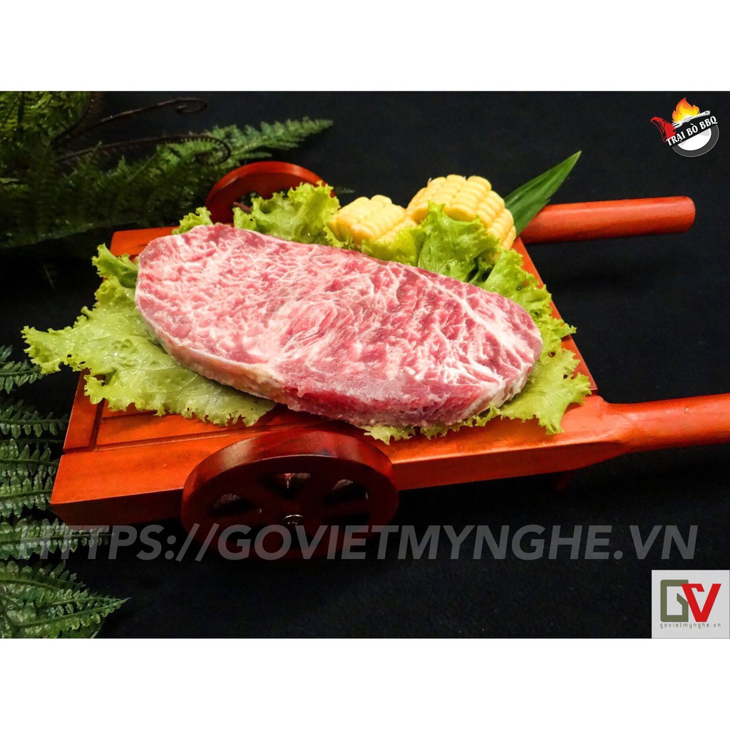 [Trang trí món ăn] Khay gỗ trang trí sushi - Khay gỗ trang trí món ăn hình xe kéo bò - Dài 30cm - Gỗ thông