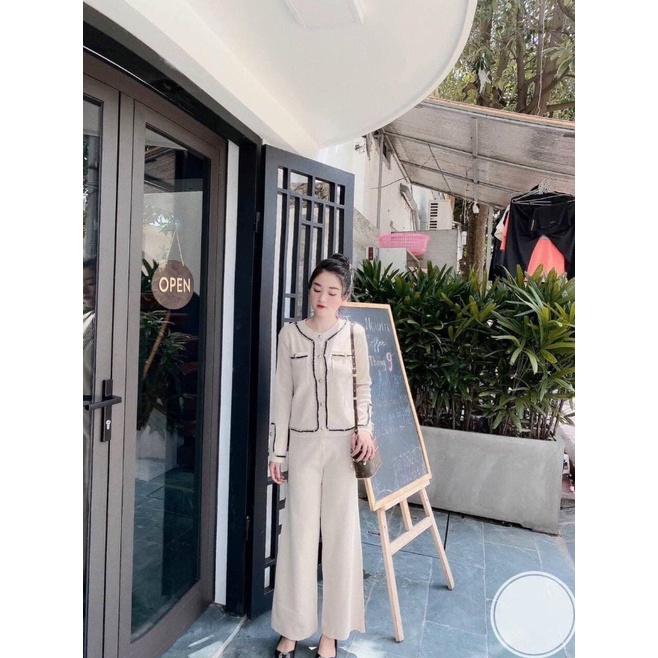 Set len nữ hàng quảng châu chất len dày dặn siêu ấm - Bộ thu đông nữ