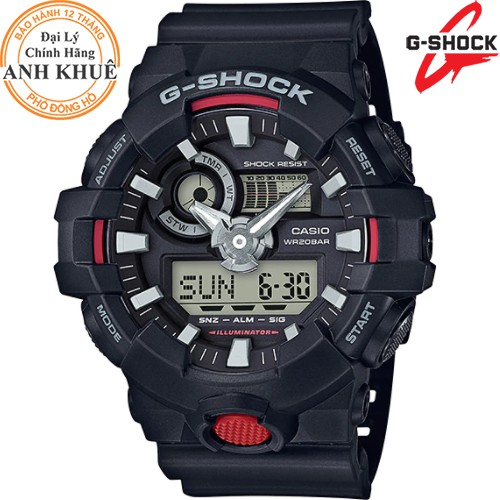 Đồng hồ nam dây nhựa G-SHOCK chính hãng Casio Anh Khuê GA-700-1ADR
