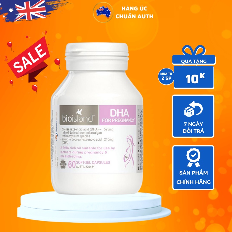 Viên uống cho bà bầu DHA Bio Island DHA for Pregnancy 60 viên