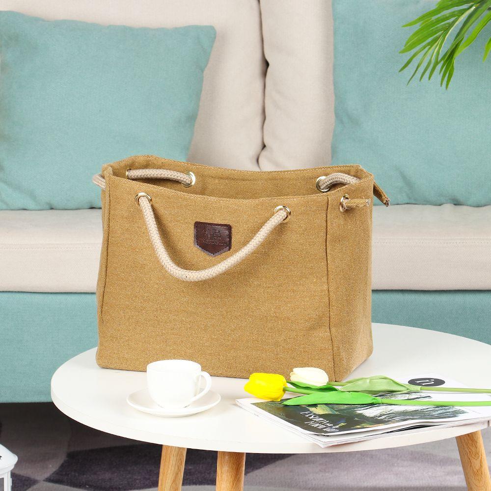 Túi Vải Canvas Đeo Chéo In Họa Tiết Sáng Tạo Có Thể Tái Sử Dụng