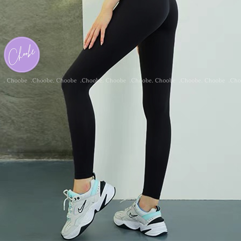 Quần legging nữ Choobe dài nâng mông lưng cạp cao giữ nhiệt leggin thun ôm bó vải dày dặn bigsize