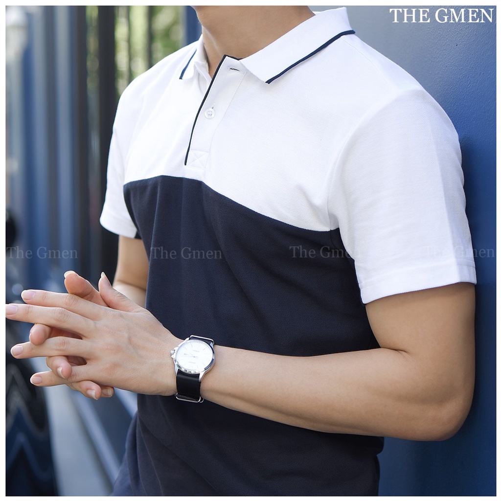 Áo Polo nam The GMEN Mix Color Polo Shirt thiết kế 2 màu tương phản ấn tượng