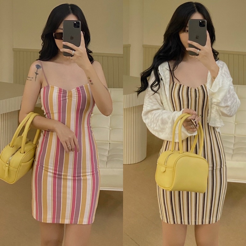 Sullie dress - Đầm dây body sọc - Somalyng.studio