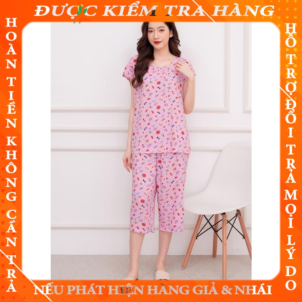 Bộ lanh trung niên quần lửng áo cộc tay B06.2201 - Thời Trang Gia Đình VT qdung