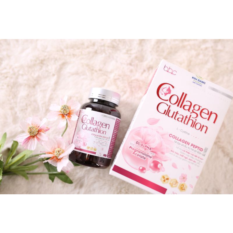 COLLAGEN GLUTATHION BBC Trắng da mờ nám tăng nội tiết tố, combo2