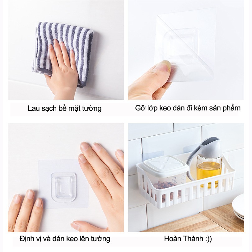 Kệ nhà tắm mini dán tường cứng cáp, tiện lợi