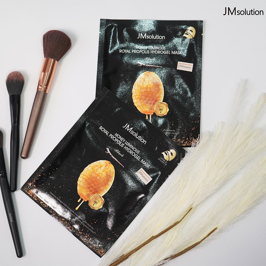 Mặt Nạ Thạch Mật Ong, Chống Lão Hóa Da JMsolution Honey Luminous Royal Propolis Hydrogel Mask Black 30g