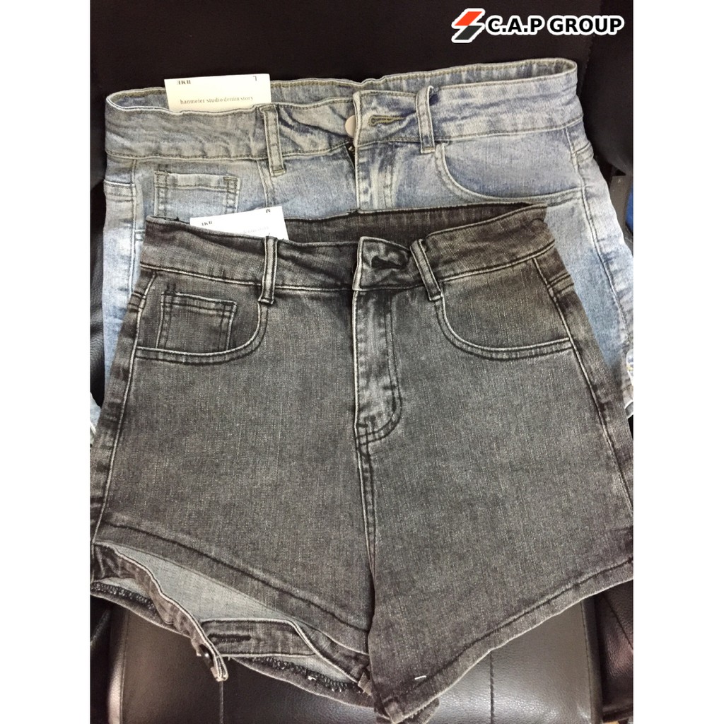 Quần short Jeans nữ cạp cao VÒNG CHÂN CÀI quần đùi sooc bò lưng cao sexy phong cách Hàn Quốc cực chất - MS155