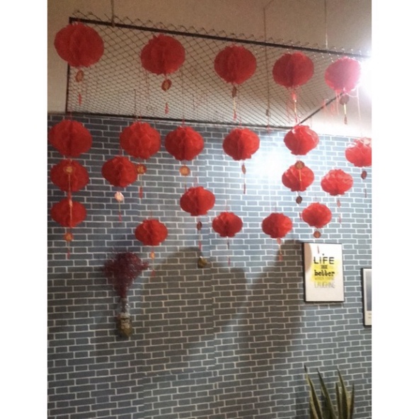 Đèn lồng đỏ mini treo trang trí Lễ Tết TO10