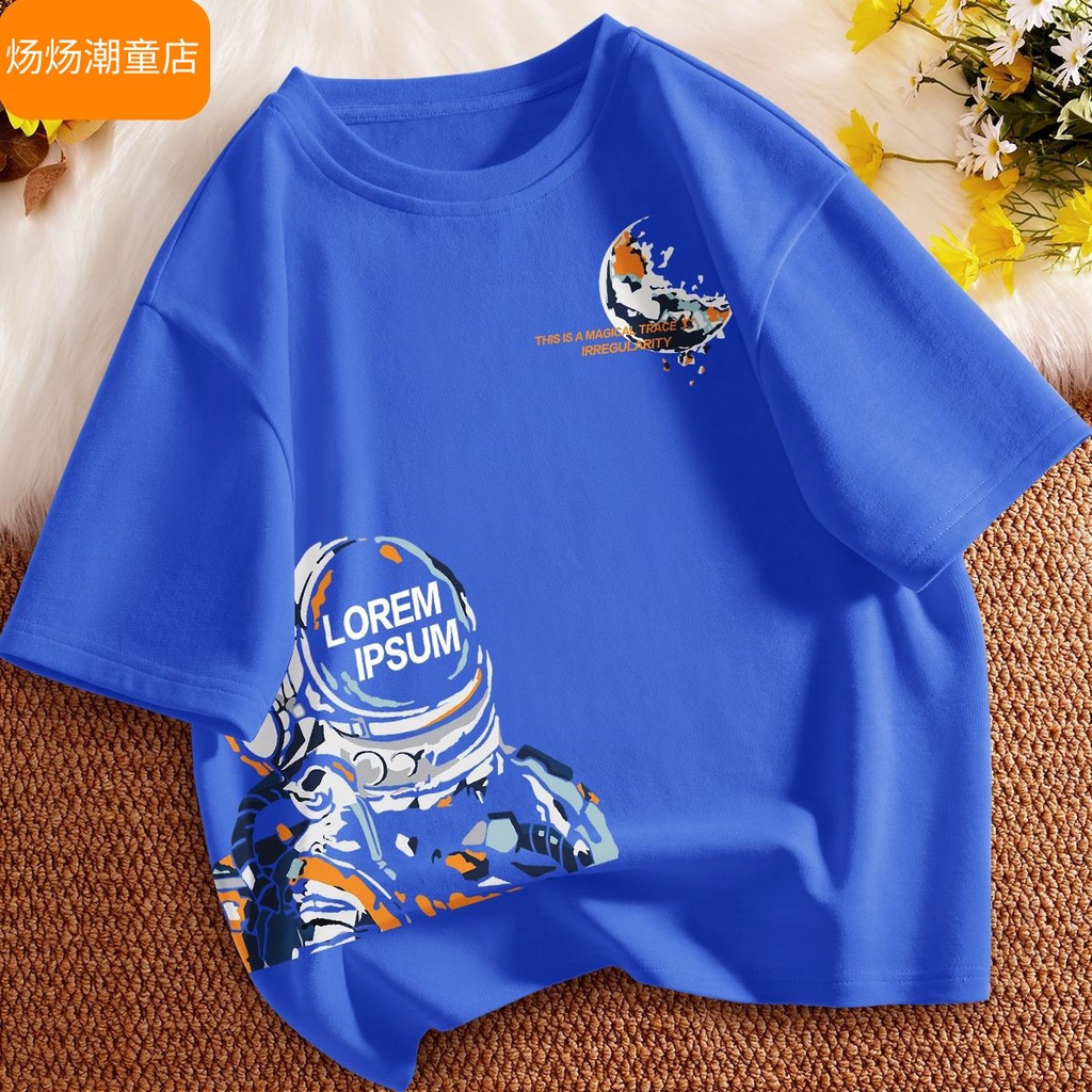 Áo Thun Tay Ngắn Dáng Rộng Thời Trang Mùa Hè Phong Cách Mới Dành Cho Bé Trai