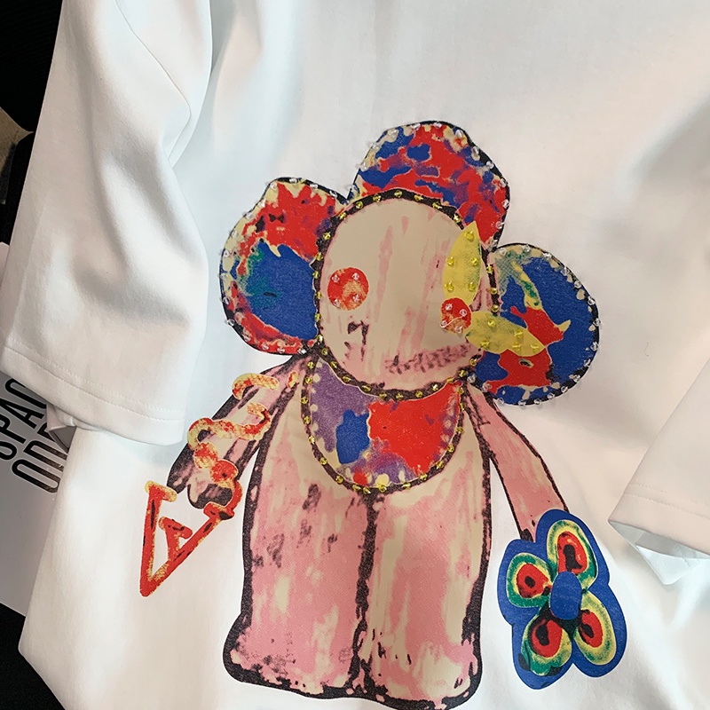 NRVP Áo Thun Nữ Tay Ngắn In Hình Phong Cách Hàn Quốc Thời Trang Mùa Hè 2022