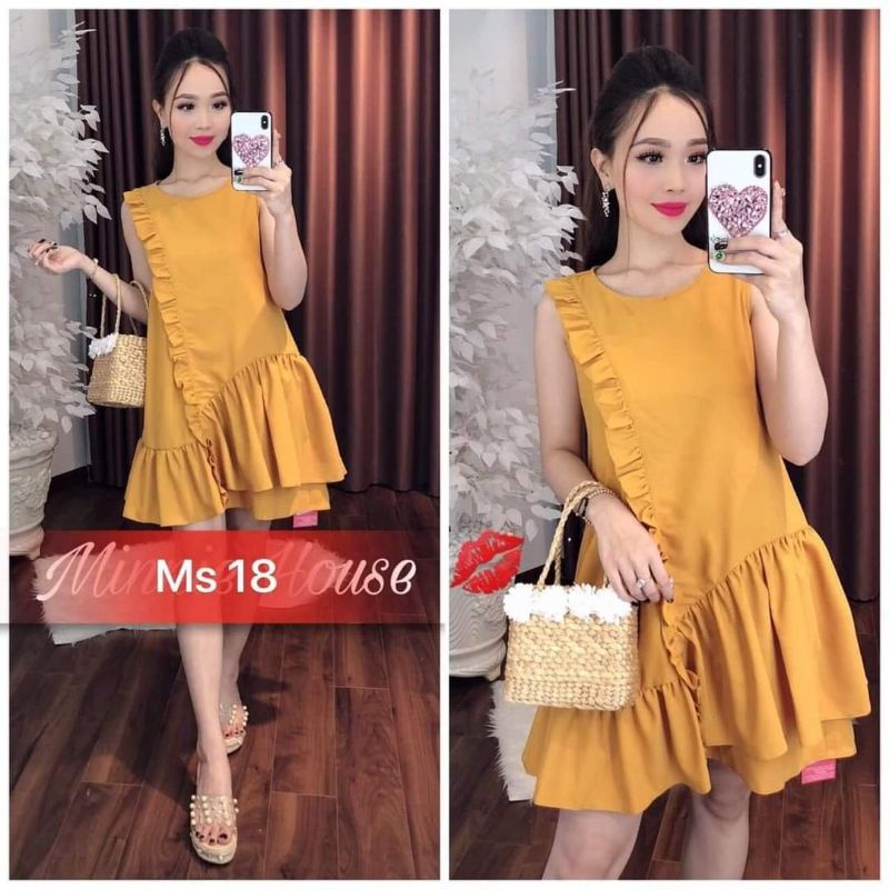 đầm xòe vạt xéo siêu hot