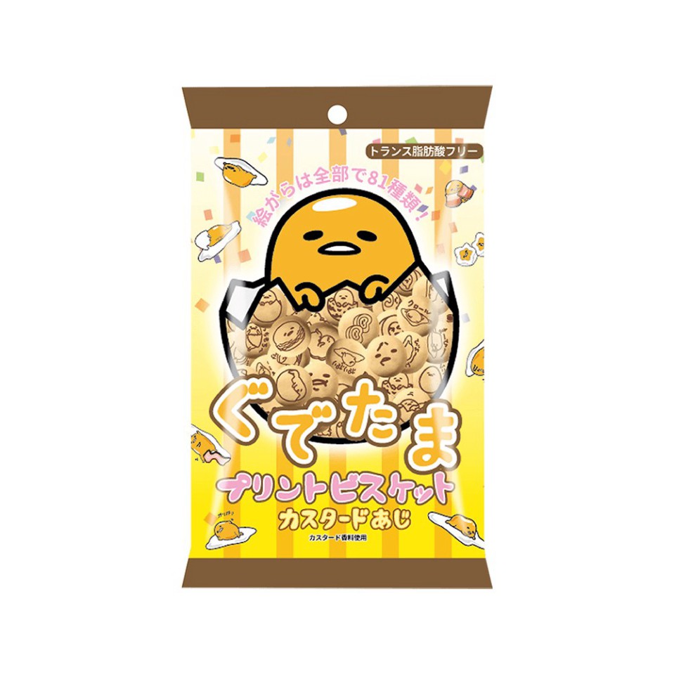 Bánh qui Gudetama Hokka Nhật 70g, hình nhân vật dễ thương, hương thơm lúa mì, tan chảy khi ăn