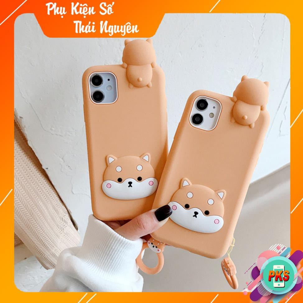 Ốp lưng Iphone thú leo Shiba Inu kèm móc đeo 6/6plus/6s/6s plus/6/7/7plus/8/8plus/x/xs/xs max/11/11 promax