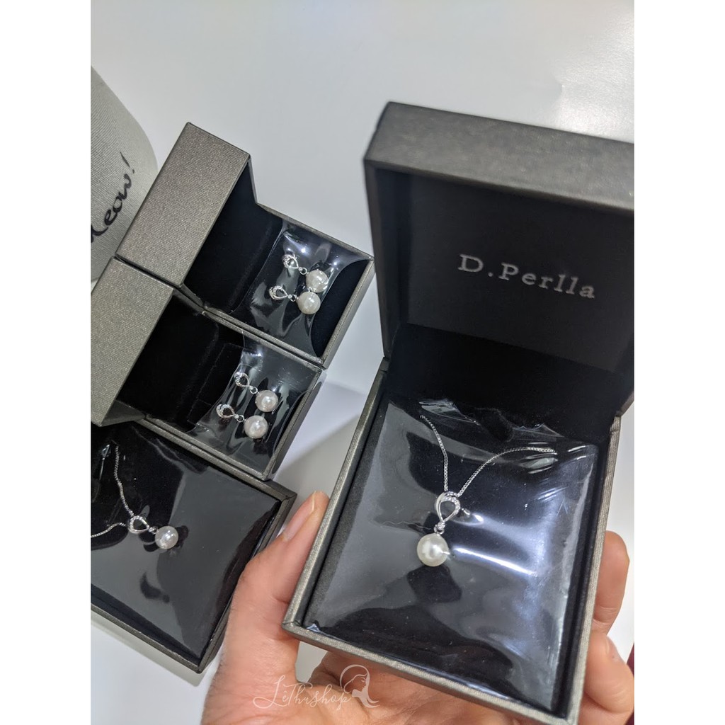 Bộ dây chuyền và khuyên tai bạc Sterling 925