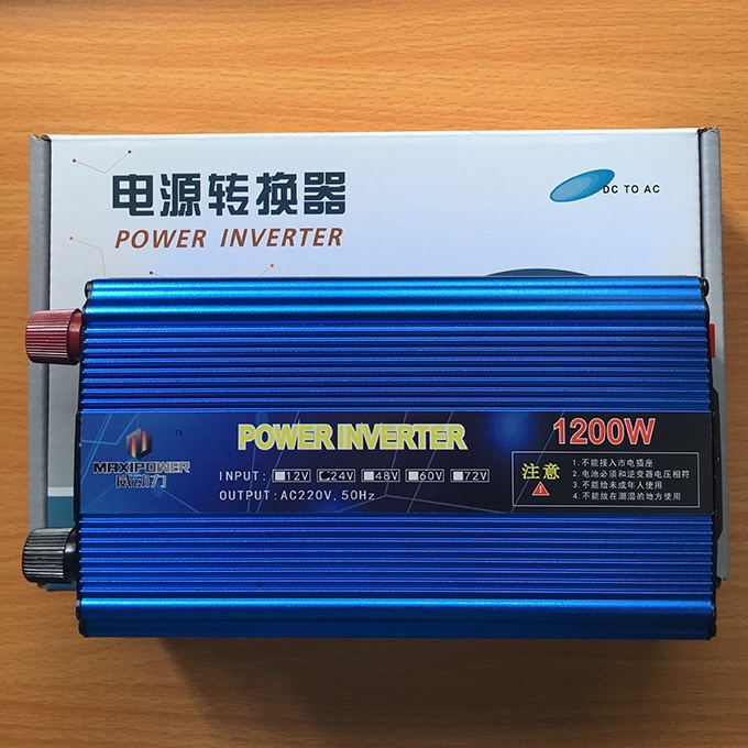 Bộ đổi nguồn INVERTER 1200W, kích điện ac quy 24v Lên 220v