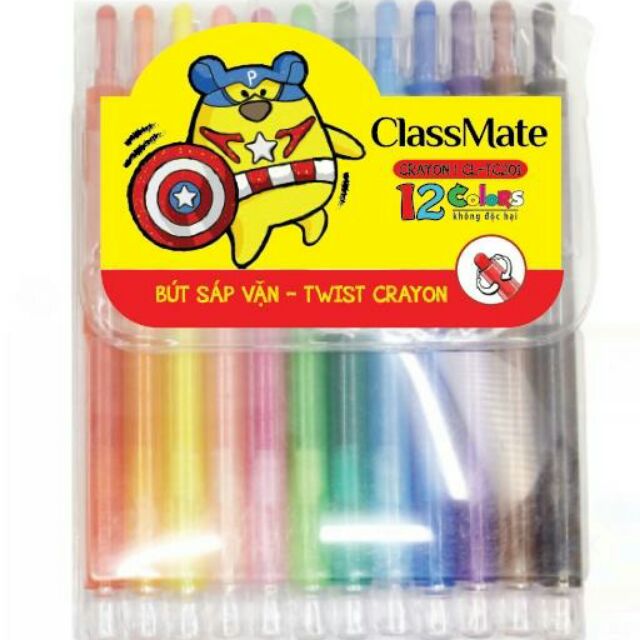 Bút sáp vặn 12 màu