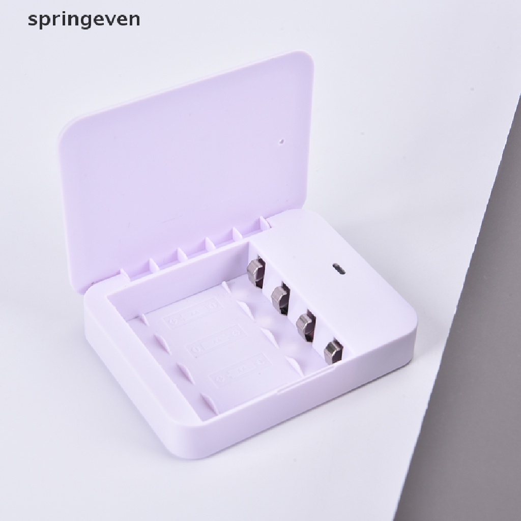 springeven 4 Slots AA Batteries External USB Rechargeable AA Lithium Battery Charger Box RFT