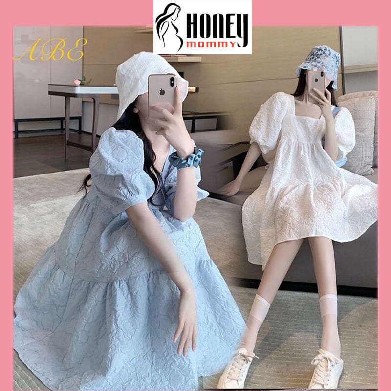 Đầm Bầu Váy Bầu Babydoll Xinh Xắn Dễ Thương Mùa Hè Đi Chơi Dự Tiệc Form Rộng HD2705 Honey Mommy