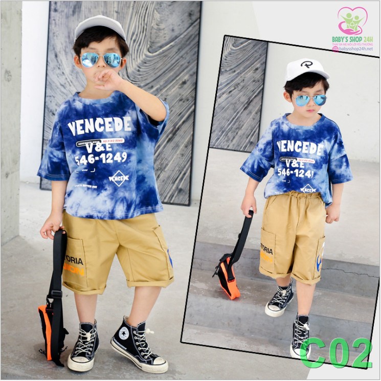 BỘ BÉ TRAI VENCEDE C02 - Size Đại - Dành cho Mẫu Giáo & Tiểu Học