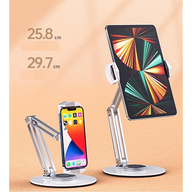 Giá đỡ điện thoại ipad, Kệ kẹp ipad máy tính bảng, galaxytab cao cấp kẹp giữ chắc chắn, xoay 360 độ P47, L07.
