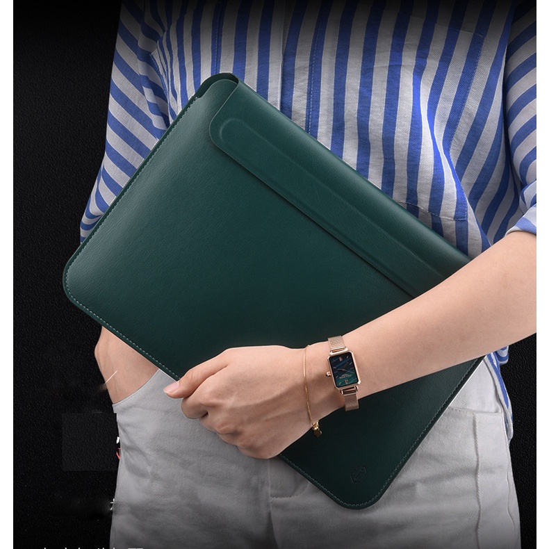 Bao Da Đựng Macsbook Laptop SMTech Wiwu Skin Pro II Tương Thích Mácbook, Surface, Ultrabook 13 inch 15 inch