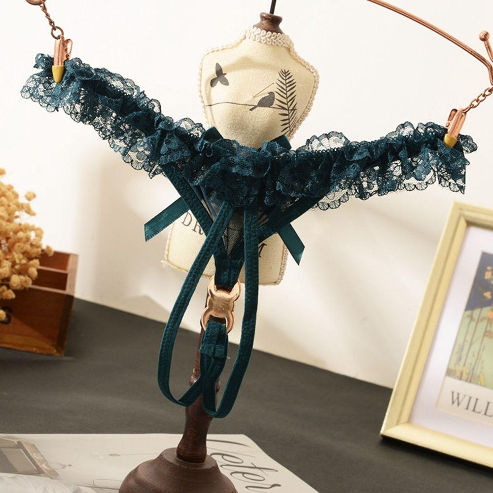 Quần Lót Chữ T Xuyên Thấu Lưng Thấp Hở Đáy Màu Trơn Thiết Kế Gợi Cảm Thời Trang Hàn Quốc Cho Nữ