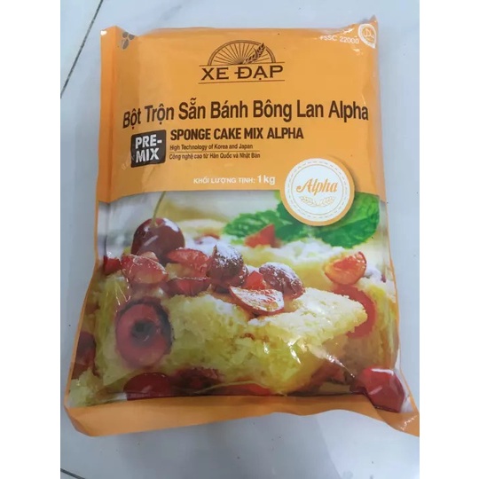 BỘT TRỘN SẴN BÁNH BÔNG LAN ALPHA HIỆU Xe Đạp